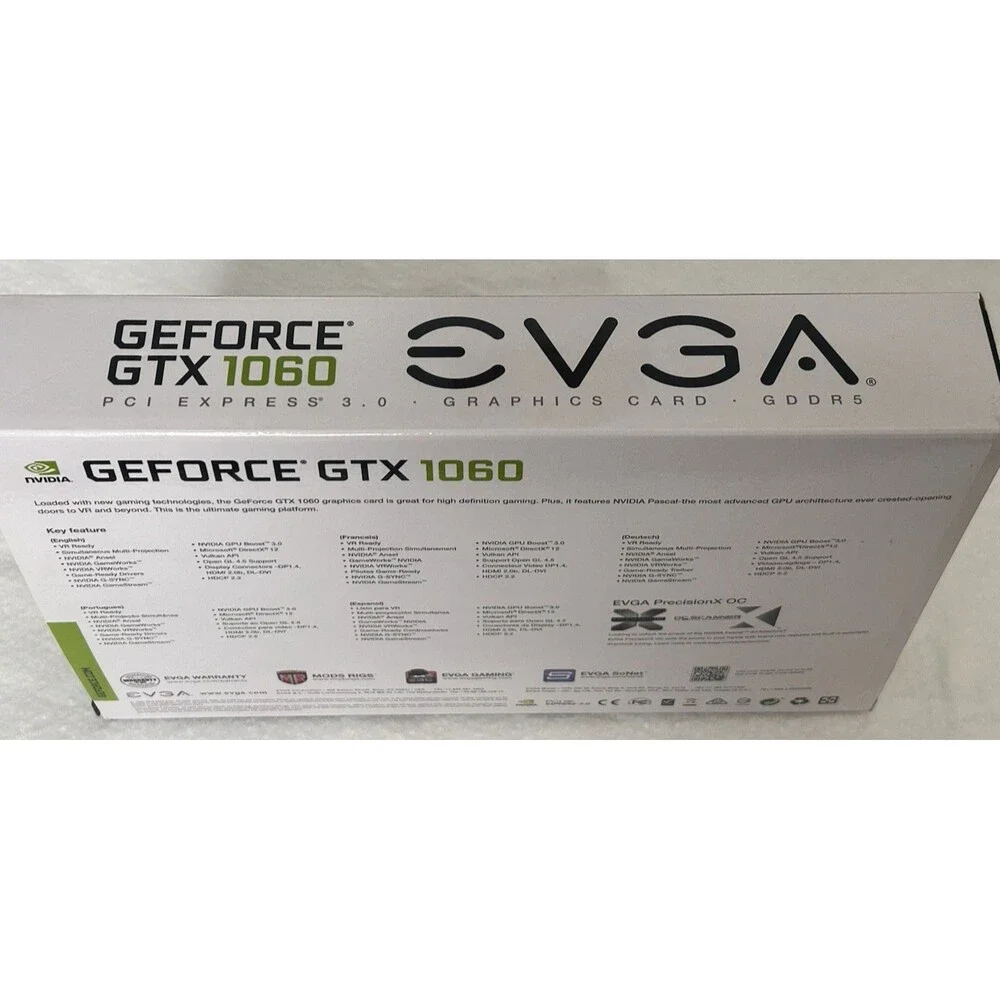 EVGA SuperClocked GeForce GTX 1060 NVIDIA Graphics Card 3GB New in Open Box